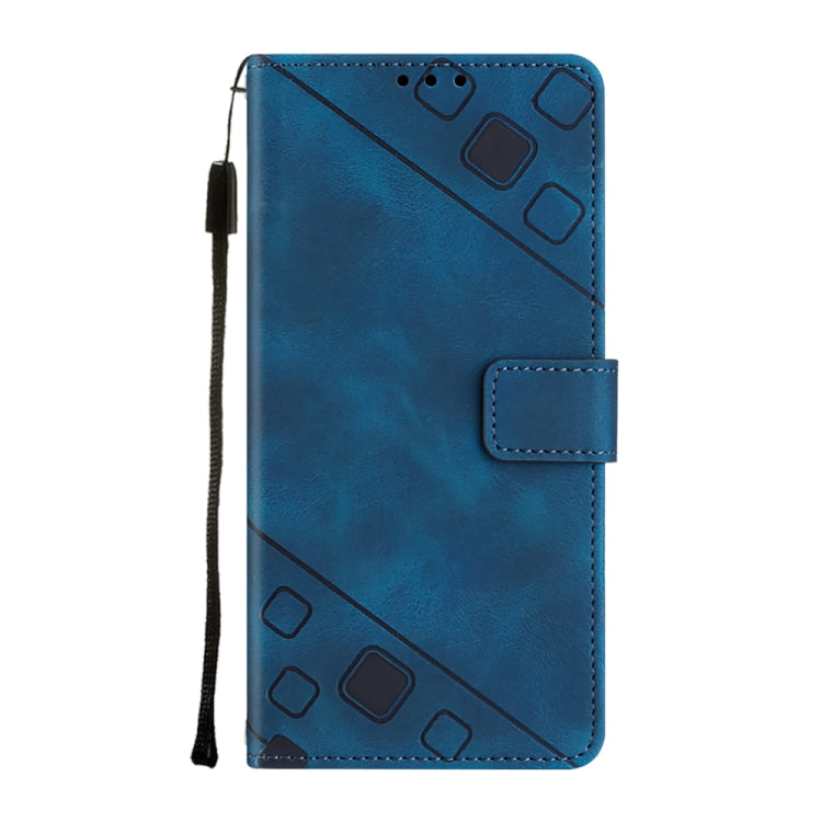 For Infinix Note 12 5G / Note 12 Pro 5G Skin-feel Embossed Leather Phone Case(Blue) - Infinix Cases by PMC Jewellery | Online Shopping South Africa | PMC Jewellery