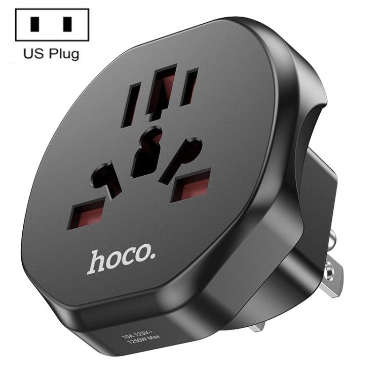 hoco AC6 Travel Power Universal Adapter Plug(US Plug) - Plug Adaptor by hoco | Online Shopping South Africa | PMC Jewellery