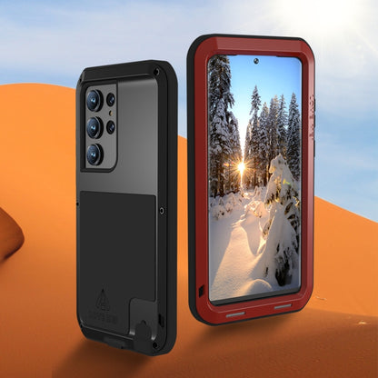 For Samsung Galaxy S23 Ultra 5G LOVE MEI Metal Shockproof Life Waterproof Dustproof Phone Case(Black) - Galaxy S23 Ultra 5G Cases by LOVE MEI | Online Shopping South Africa | PMC Jewellery | Buy Now Pay Later Mobicred