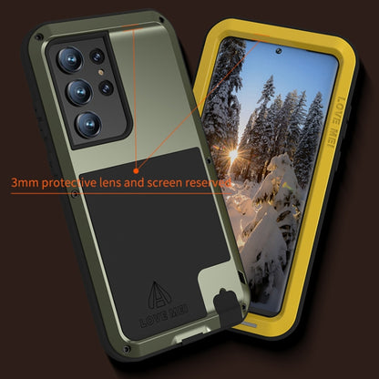 For Samsung Galaxy S23 Ultra 5G LOVE MEI Metal Shockproof Life Waterproof Dustproof Phone Case(White) - Galaxy S23 Ultra 5G Cases by LOVE MEI | Online Shopping South Africa | PMC Jewellery | Buy Now Pay Later Mobicred