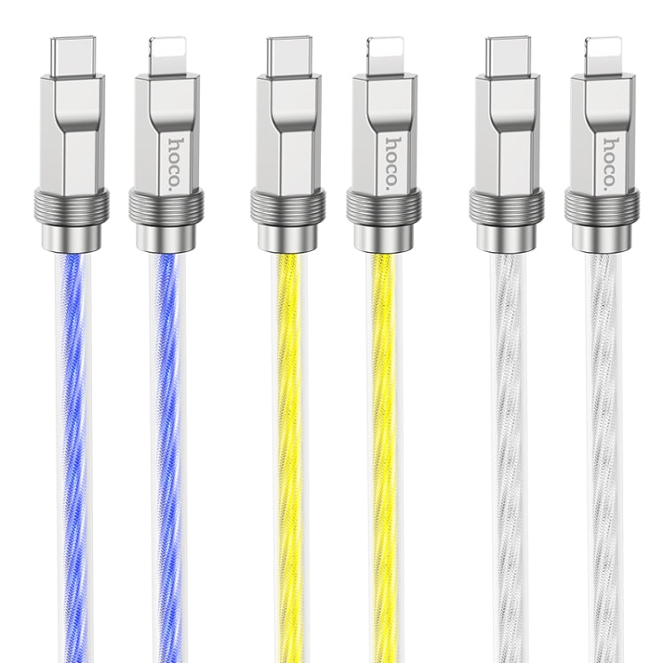 hoco U113 PD 20W USB-C/Type-C to 8 Pin Silicone Data Cable, Length: 1m(Silver) - 2 in 1 Cable by hoco | Online Shopping South Africa | PMC Jewellery