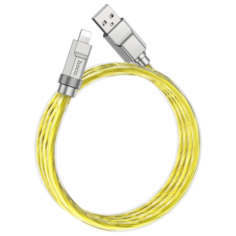 hoco U113 2.4A USB to 8 Pin Silicone Data Cable, Length: 1m(Gold) - Normal Style Cable by hoco | Online Shopping South Africa | PMC Jewellery