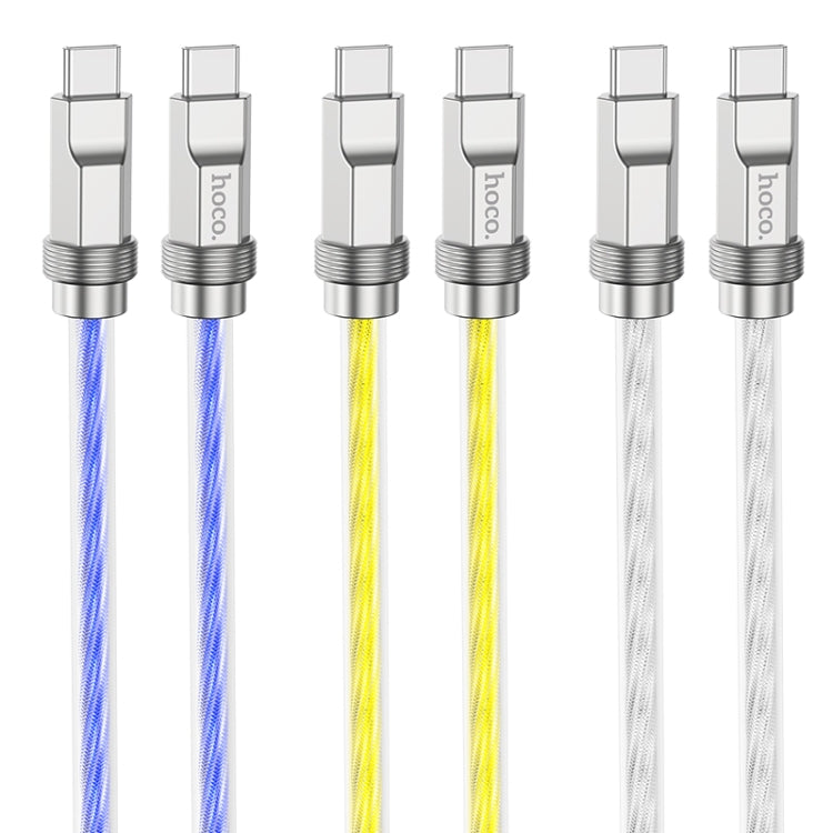 hoco U113 100W USB-C/Type-C to USB-C/Type-C Silicone Data Cable, Length: 1m(Gold) - USB-C & Type-C Cable by hoco | Online Shopping South Africa | PMC Jewellery