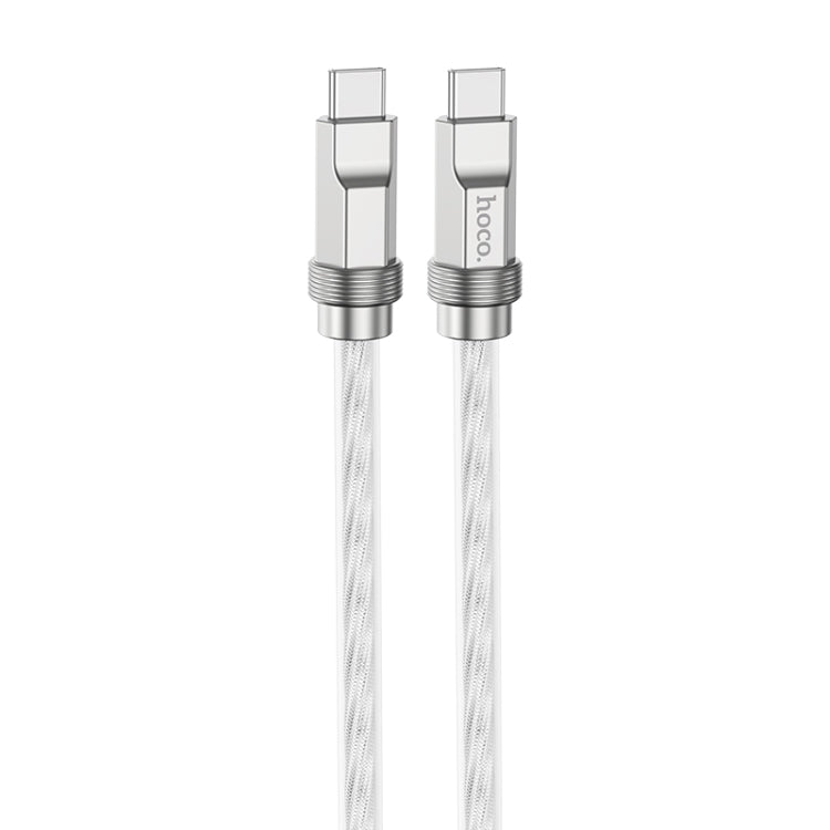 hoco U113 100W USB-C/Type-C to USB-C/Type-C Silicone Data Cable, Length: 1m(Silver) - USB-C & Type-C Cable by hoco | Online Shopping South Africa | PMC Jewellery