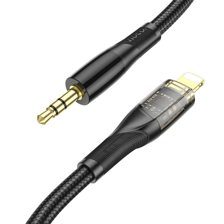 hoco UPA25 Transparent Exploration Version 8 Pin Digital Audio Conversion Cable, Length: 1m(Black) - Video & Audio Cable by hoco | Online Shopping South Africa | PMC Jewellery