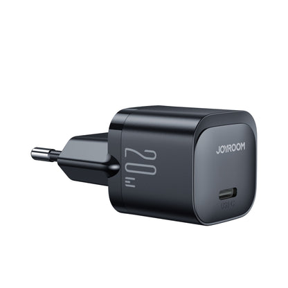 JOYROOM JR-TCF02 PD Type-C 20W Mini Charger, Plug:EU Plug(Black) - USB Charger by JOYROOM | Online Shopping South Africa | PMC Jewellery