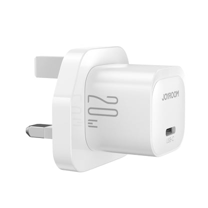 JOYROOM JR-TCF02 PD Type-C 20W Mini Charger with 1m Type-C to 8Pin Cable, Plug:UK Plug(White) - USB Charger by JOYROOM | Online Shopping South Africa | PMC Jewellery