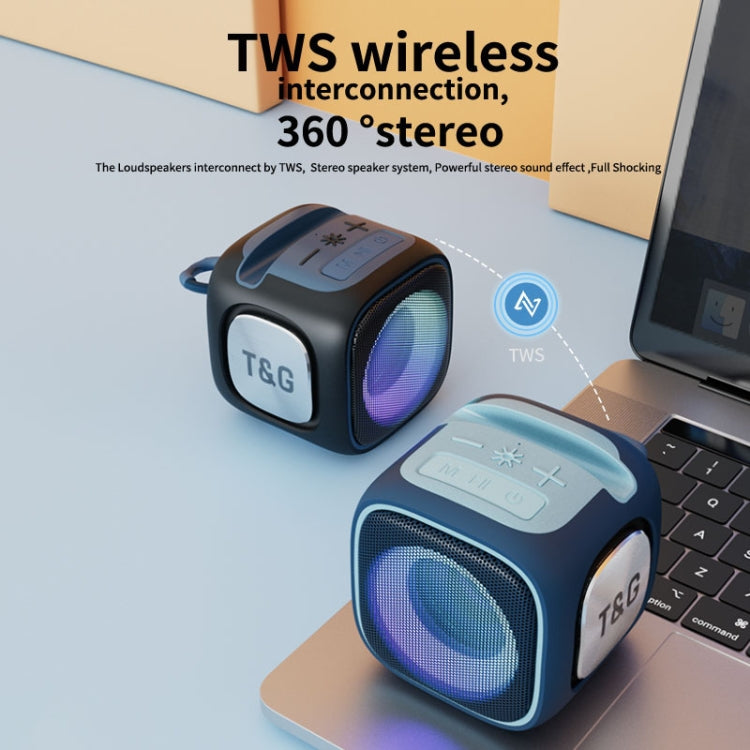 T&G TG359 Portable Outdoor LED Wireless Bluetooth Speaker(Blue) - Mini Speaker by T&G | Online Shopping South Africa | PMC Jewellery