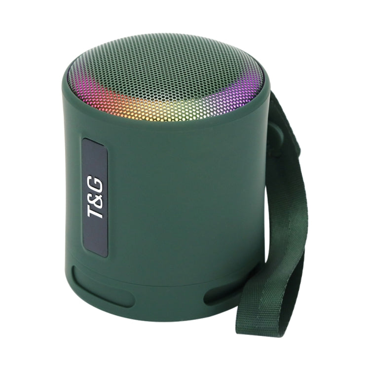 T&G TG373 Outdoor Portable LED Light RGB Multicolor Wireless Bluetooth Speaker Subwoofer(Green) - Desktop Speaker by T&G | Online Shopping South Africa | PMC Jewellery