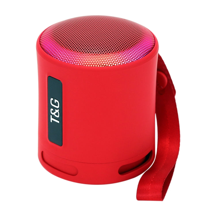 T&G TG373 Outdoor Portable LED Light RGB Multicolor Wireless Bluetooth Speaker Subwoofer(Red) - Desktop Speaker by T&G | Online Shopping South Africa | PMC Jewellery
