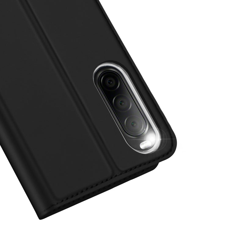 For Sony Xperia 10 V DUX DUCIS Skin Pro Series Flip Leather Phone Case(Black) - Sony Cases by DUX DUCIS | Online Shopping South Africa | PMC Jewellery