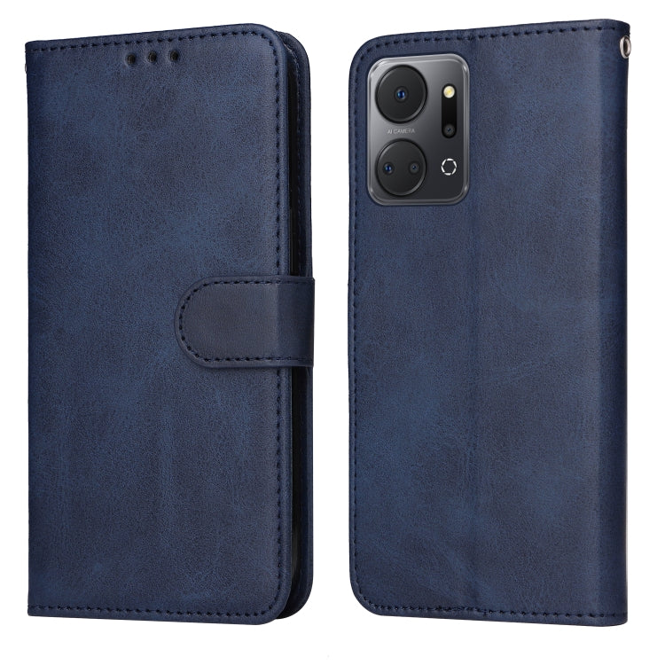 For Honor X7a Classic Calf Texture Flip Leather Phone Case(Blue) - Honor Cases by PMC Jewellery | Online Shopping South Africa | PMC Jewellery