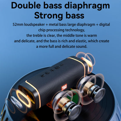 T&G TG375 Outdoor Portable LED Light RGB Wireless Bluetooth Speaker Subwoofer(Dark Green) - Desktop Speaker by T&G | Online Shopping South Africa | PMC Jewellery