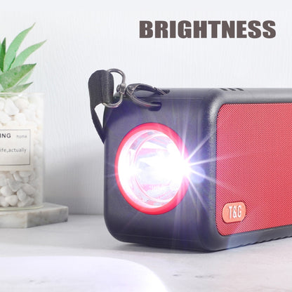 T&G TG637 Outdoor Portable Solar Power Wireless Bluetooth Speaker with FM / Flashlight / TF Card Slot(Red) - Desktop Speaker by T&G | Online Shopping South Africa | PMC Jewellery