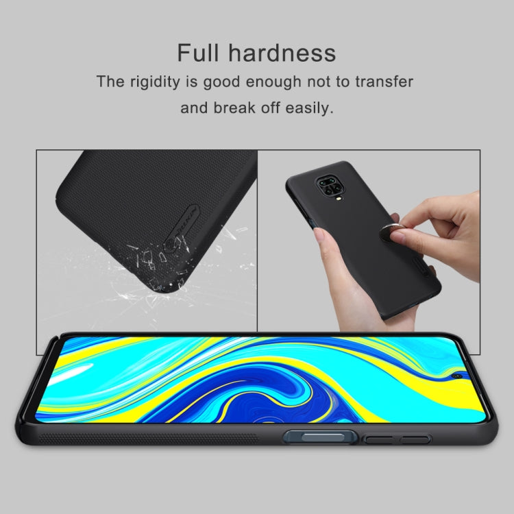 For Xiaomi Redmi Note 9 Pro NILLKIN Frosted Concave-convex Texture PC Protective Case(Black) - Xiaomi Cases by NILLKIN | Online Shopping South Africa | PMC Jewellery