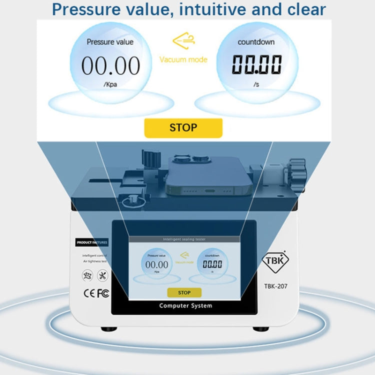 TBK-207 Portable Intelligent Air Tightness Detector Built-in Vacuum Pump(AU Plug) - Test Tools by TBK | Online Shopping South Africa | PMC Jewellery