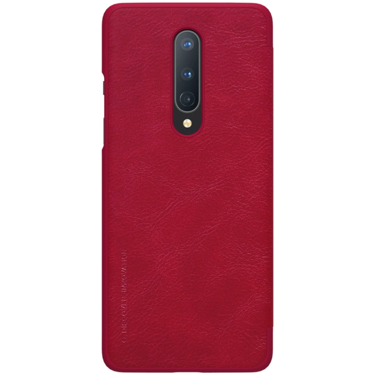 For OnePlus 8 NILLKIN QIN Series Crazy Horse Texture Horizontal Flip Leather Case with Card Slot(Red) - OnePlus Cases by NILLKIN | Online Shopping South Africa | PMC Jewellery