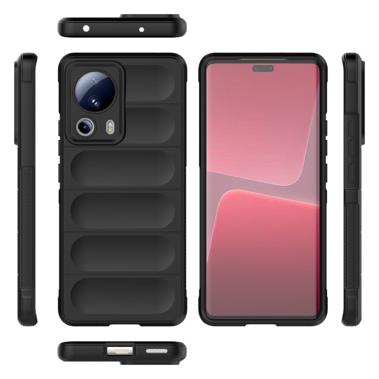 For Xiaomi 13 Lite Magic Shield TPU + Flannel Phone Case(Dark Grey) - 13 Lite Cases by PMC Jewellery | Online Shopping South Africa | PMC Jewellery