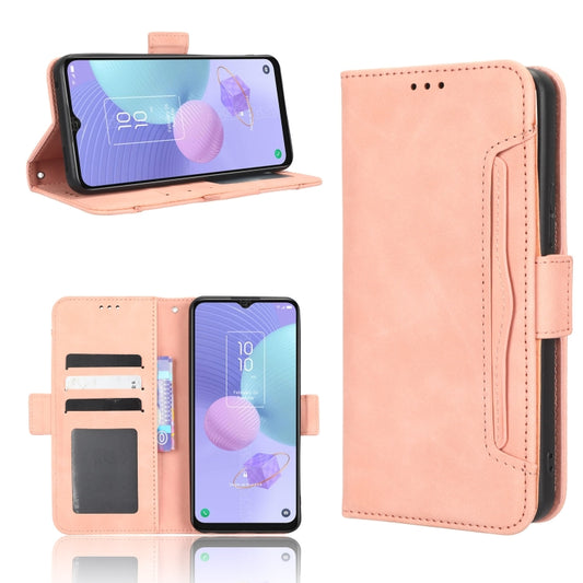 For TCL 408 Skin Feel Calf Texture Card Slots Leather Phone Case(Pink) - More Brand by PMC Jewellery | Online Shopping South Africa | PMC Jewellery