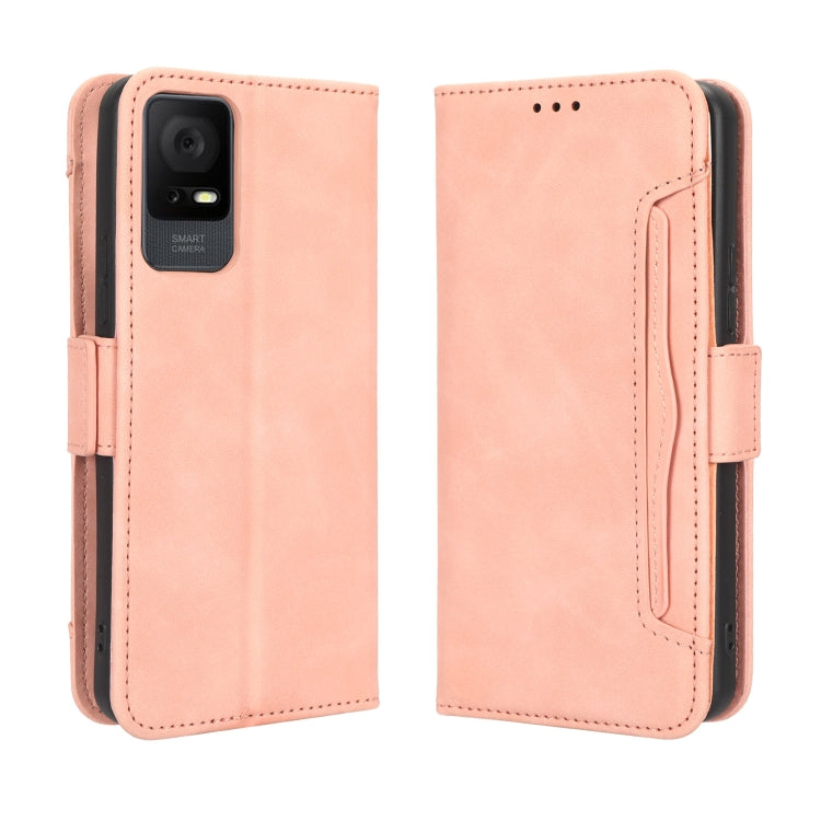 For TCL 408 Skin Feel Calf Texture Card Slots Leather Phone Case(Pink) - More Brand by PMC Jewellery | Online Shopping South Africa | PMC Jewellery