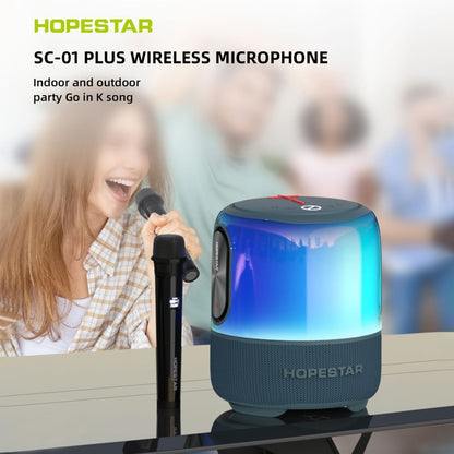 HOPESTAR SC-01 Waterproof LED Light Wireless Bluetooth Speaker(Blue) - Desktop Speaker by HOPESTAR | Online Shopping South Africa | PMC Jewellery