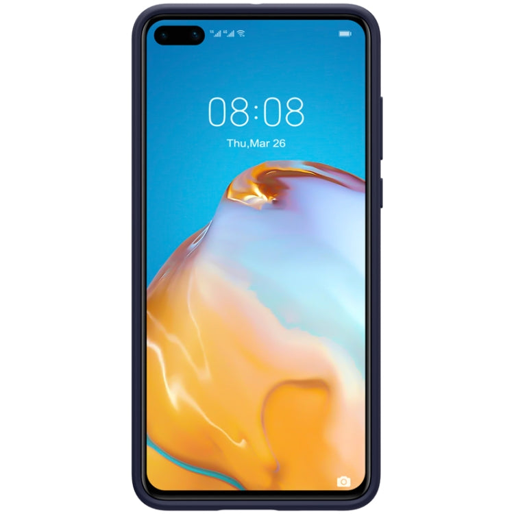 For Huawei P40 NILLKIN Feeling Series Shockproof Liquid Silicone Protective Case(Blue) - Huawei Cases by NILLKIN | Online Shopping South Africa | PMC Jewellery