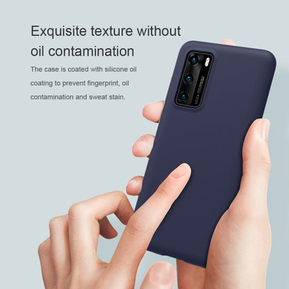 For Huawei P40 NILLKIN Feeling Series Shockproof Liquid Silicone Protective Case(Blue) - Huawei Cases by NILLKIN | Online Shopping South Africa | PMC Jewellery