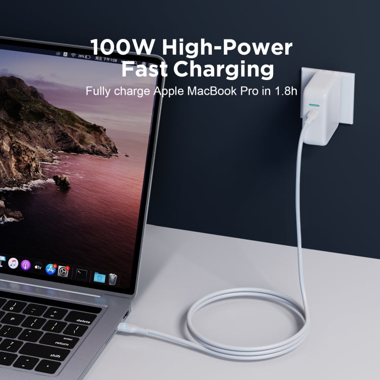 JOYROOM S-CC100A13 100W USB-C / Type-C to USB-C / Type-C Fast Charging Data Cable, Length:1.2m(White) - USB-C & Type-C Cable by JOYROOM | Online Shopping South Africa | PMC Jewellery