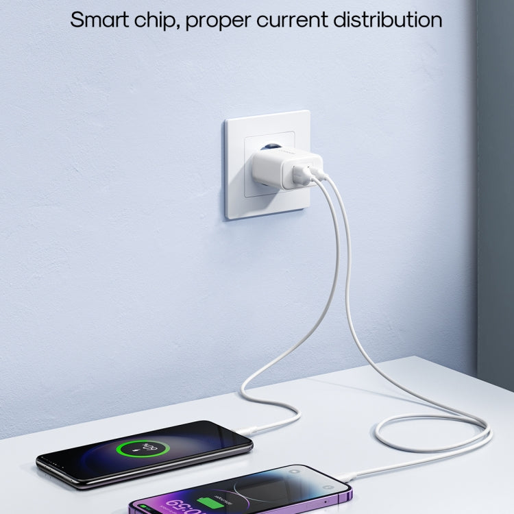 J0YROOM TCF05 20W USB+USB-C/Type-C Fast Charger, Specification:EU Plug(White) - USB Charger by JOYROOM | Online Shopping South Africa | PMC Jewellery