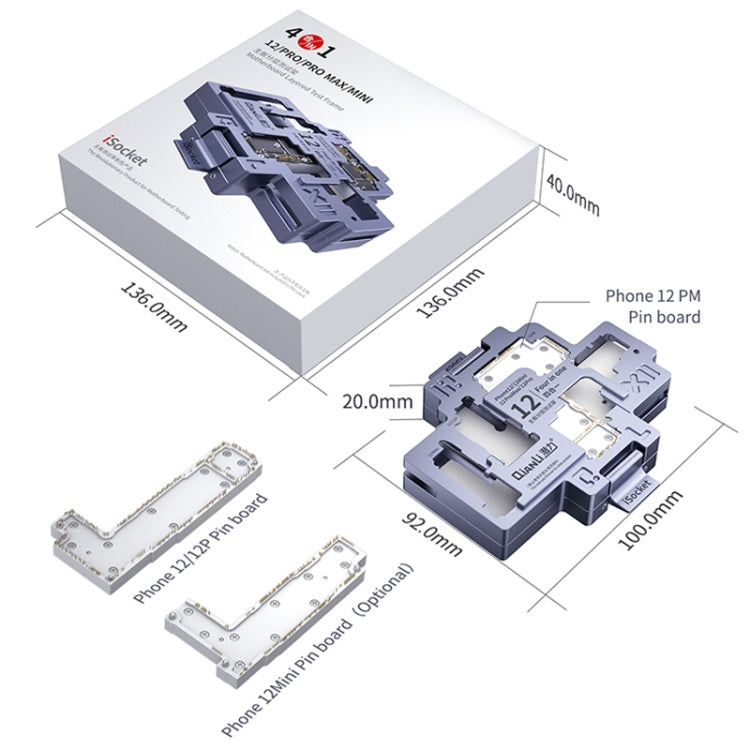 Qianli iSocket Motherboard Layered Test Fixture For iPhone 12 Series - Repair Fixture by QIANLI | Online Shopping South Africa | PMC Jewellery