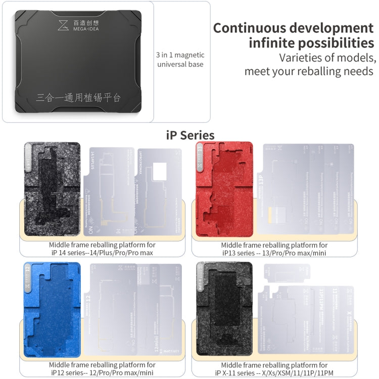 For Asus ROG Phone 6 Pro / 6 Qianli Mega-idea Multi-functional Middle Frame Positioning BGA Reballing Platform - Repair Platform by QIANLI | Online Shopping South Africa | PMC Jewellery