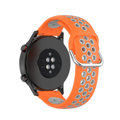 For Honor Watch GS 3i 22mm Sports Two-tone Silicone Watch Band(Orange Grey) - Smart Wear by PMC Jewellery | Online Shopping South Africa | PMC Jewellery