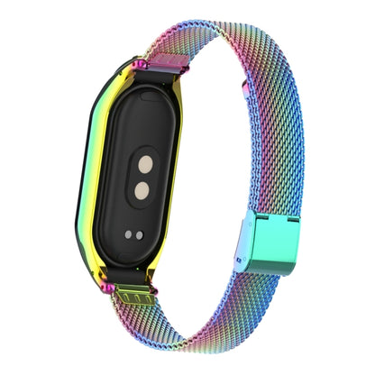 For Xiaomi Mi Band 8 Integrated Metal Case + Steel Mesh Buckle Watch Band(Colorful) - Smart Wear by PMC Jewellery | Online Shopping South Africa | PMC Jewellery