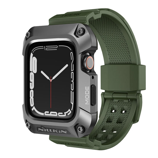 NILLKIN Ruidong Series Alloy + TPU Integrated Watch Band For Apple Watch Series 8&7 45mm(Green) - Smart Wear by NILLKIN | Online Shopping South Africa | PMC Jewellery