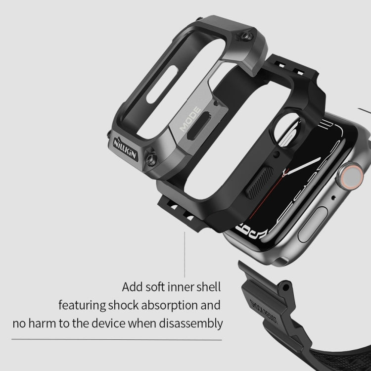 NILLKIN Ruidong Series Alloy + TPU Integrated Watch Band For Apple Watch Series SE 2&6&SE&5&4 44mm(Black) - Watch Bands by NILLKIN | Online Shopping South Africa | PMC Jewellery | Buy Now Pay Later Mobicred