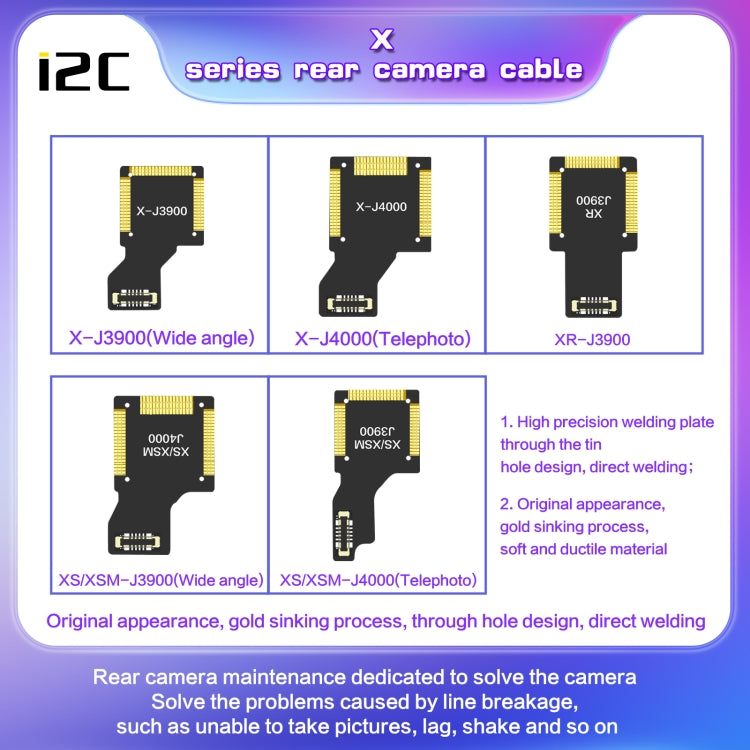 For iPhone XS / XS Max J3900 i2C Back Facing Wide Camera Cable - Flex Cable by PMC Jewellery | Online Shopping South Africa | PMC Jewellery