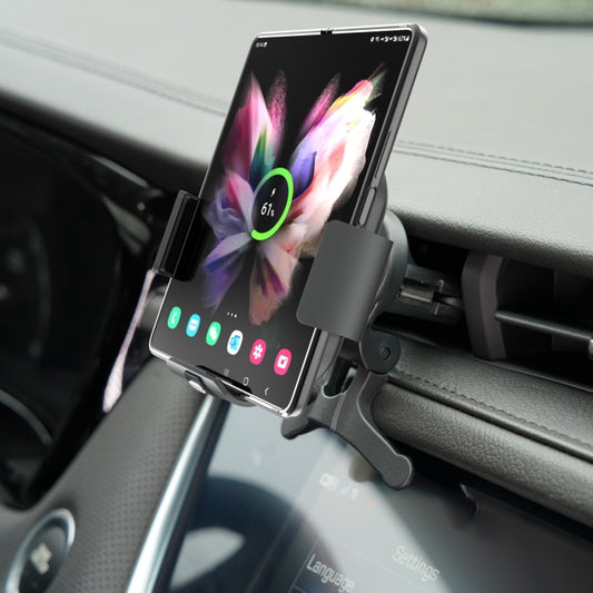 For Samsung Galaxy Z Fold4 / 3 S3 Dual Coil Car Phone Holder Wireless Charger - Wireless Charger Holders by PMC Jewellery | Online Shopping South Africa | PMC Jewellery