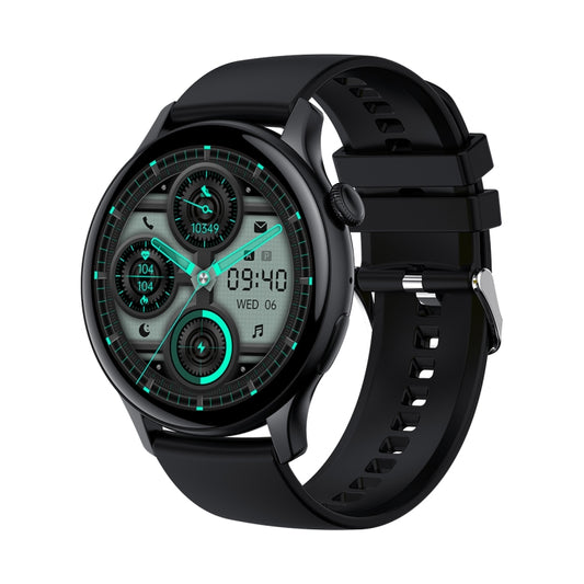 HK85 1.43 inch Smart Silicone Strap Watch Supports Bluetooth Call/Blood Oxygen Monitoring(Black) - Smart Wear by PMC Jewellery | Online Shopping South Africa | PMC Jewellery