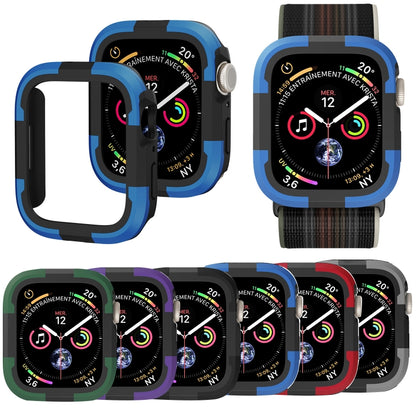 For Apple Watch Series SE 2&6&SE&5&4 40mm Armor Frame Watch Case(Blue) - Smart Wear by PMC Jewellery | Online Shopping South Africa | PMC Jewellery