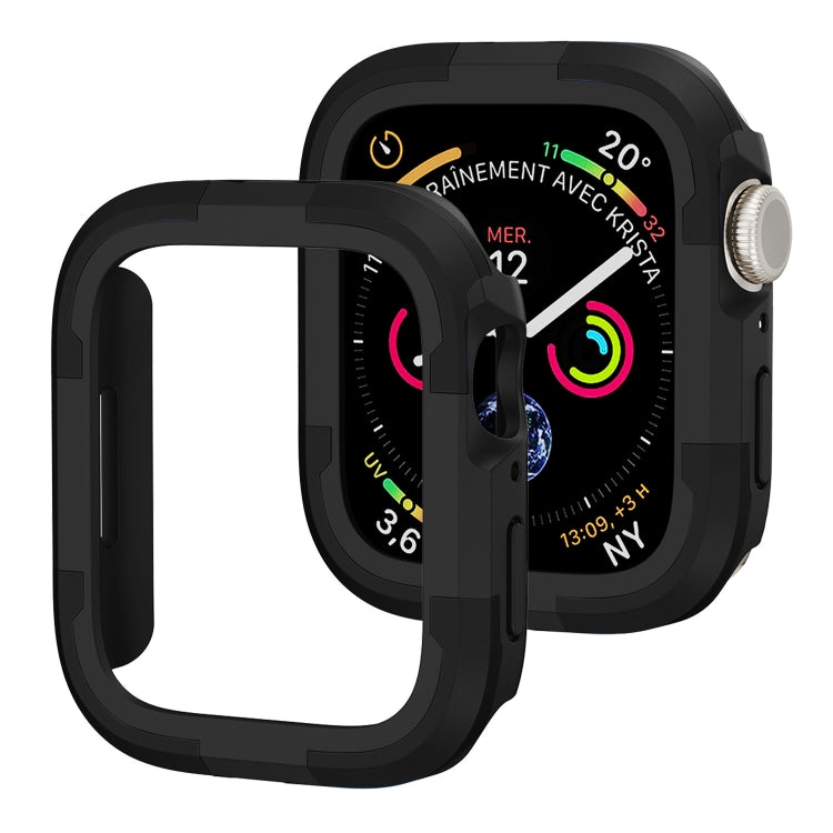 For Apple Watch Series SE 2&6&SE&5&4 44mm Armor Frame Watch Case(Black) - Smart Wear by PMC Jewellery | Online Shopping South Africa | PMC Jewellery