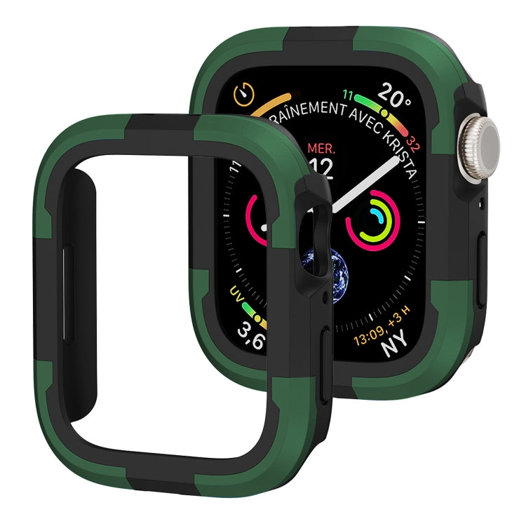 For Apple Watch Series SE 2&6&SE&5&4 44mm Armor Frame Watch Case(Green) - Smart Wear by PMC Jewellery | Online Shopping South Africa | PMC Jewellery