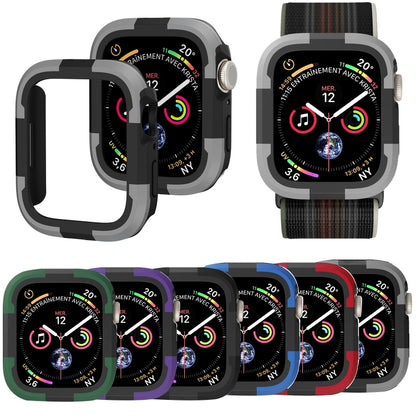 For Apple Watch Series SE 2&6&SE&5&4 44mm Armor Frame Watch Case(Black) - Smart Wear by PMC Jewellery | Online Shopping South Africa | PMC Jewellery