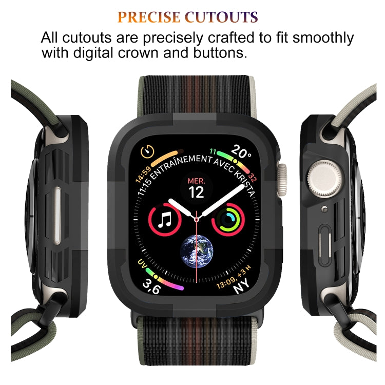 For Apple Watch Series 8 & 7 45mm Armor Frame Watch Case(Black) - Smart Wear by PMC Jewellery | Online Shopping South Africa | PMC Jewellery