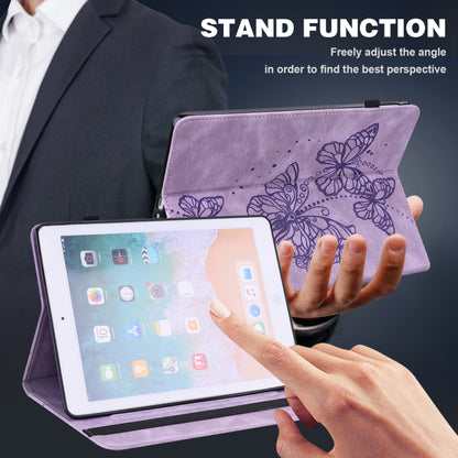 For Xiaomi Pad 6 Embossed Butterfly Pattern Leather Tablet Case(Purple) -  by PMC Jewellery | Online Shopping South Africa | PMC Jewellery