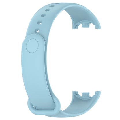 For Xiaomi Mi Band 8 Solid Color Silicone Plug Replacement Watch Band(Blue) - Smart Wear by PMC Jewellery | Online Shopping South Africa | PMC Jewellery