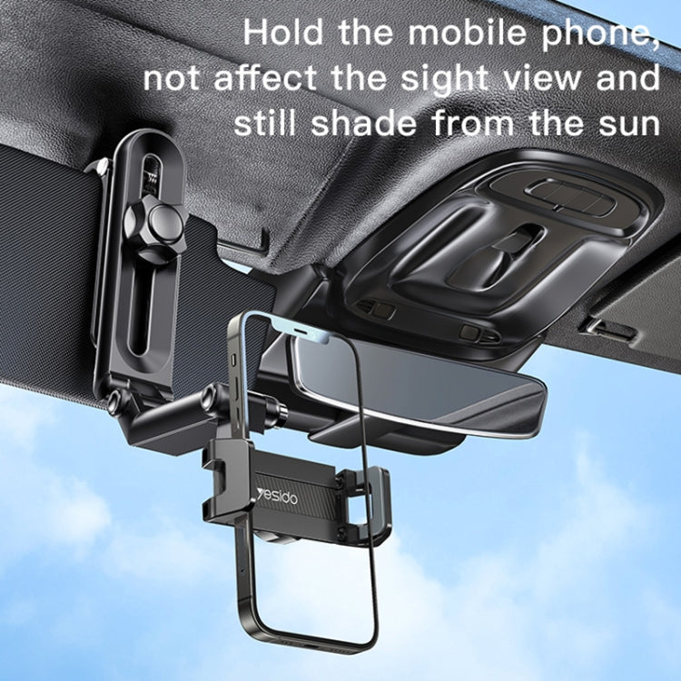 Yesido C194 Car Sun Visor Using Phone Holder(Black) - Car Holders by Yesido | Online Shopping South Africa | PMC Jewellery