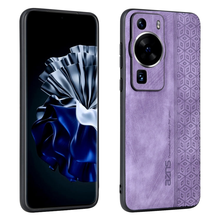 For Huawei P60 / P60 Pro AZNS 3D Embossed Skin Feel Phone Case(Purple) - Huawei Cases by AZNS | Online Shopping South Africa | PMC Jewellery