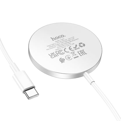 hoco CW47 Original Series 15W Magsafe Magnetic Wireless Fast Charging Charger(Silver) - Wireless Charger by hoco | Online Shopping South Africa | PMC Jewellery