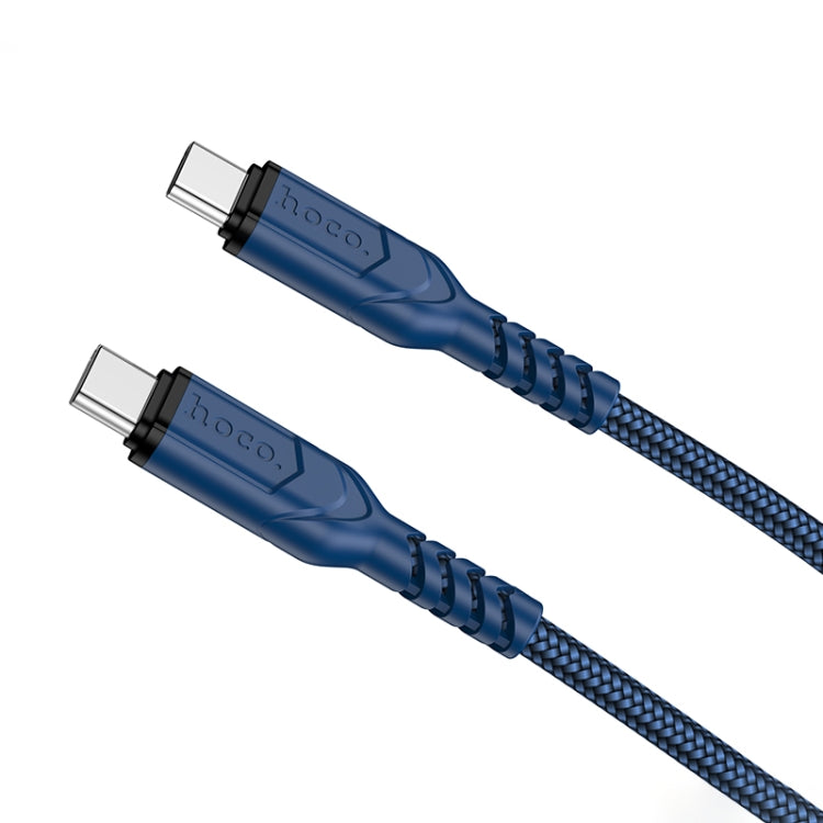 hoco X59 Victory 60W USB-C / Type-C to USB-C / Type-C Charging Data Dable, Length:1m(Blue) - USB-C & Type-C Cable by hoco | Online Shopping South Africa | PMC Jewellery