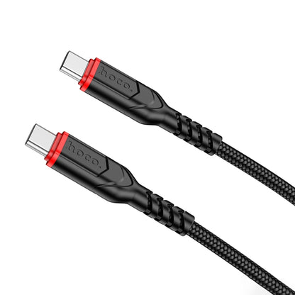 hoco X59 Victory 60W USB-C / Type-C to USB-C / Type-C Charging Data Dable, Length:2m(Black) - USB-C & Type-C Cable by hoco | Online Shopping South Africa | PMC Jewellery